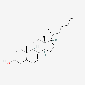 (9R,10S,13R,14R,17R)-4,10,13-trimethyl-17-[(2R)-6-methylheptan-2-yl]-2,3,4,5,6,9,11,12,14,15,16,17-dodecahydro-1H-cyclopenta[a]phenanthren-3-ol