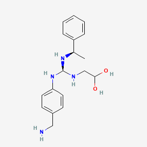 2-{[(R)-{[4-(aminomethyl)phenyl]amino}{[(1R)-1-phenylethyl]amino}methyl]amino}ethane-1,1-diol