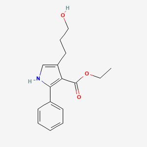 Ethyl 4-(3-hydroxypropyl)-2-phenyl-1H-pyrrole-3-carboxylate