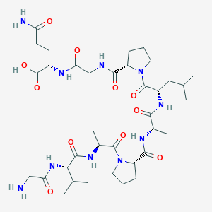 molecular formula C36H60N10O11 B12597702 Glycyl-L-valyl-L-alanyl-L-prolyl-L-alanyl-L-leucyl-L-prolylglycyl-L-glutamine CAS No. 646061-73-6