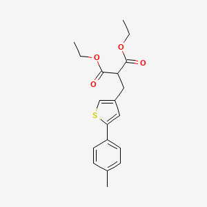 Diethyl {[5-(4-methylphenyl)thiophen-3-yl]methyl}propanedioate