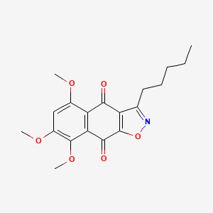 Naphth[2,3-d]isoxazole-4,9-dione, 5,7,8-trimethoxy-3-pentyl-