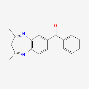 molecular formula C18H16N2O B12597732 (2,4-Dimethyl-3H-1,5-benzodiazepin-7-yl)(phenyl)methanone CAS No. 916480-78-9