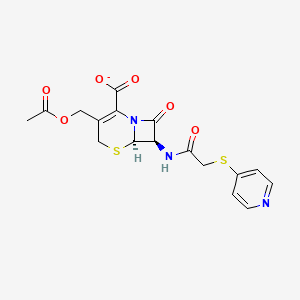 molecular formula C17H16N3O6S2- B1259774 Cephapirin(1-) 