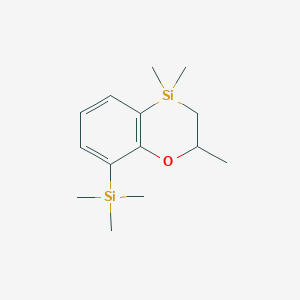 molecular formula C14H24OSi2 B12597740 2,4,4-Trimethyl-8-(trimethylsilyl)-3,4-dihydro-2H-1,4-benzoxasiline CAS No. 880485-31-4