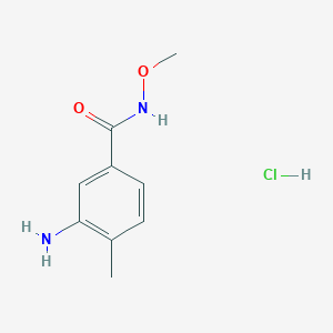 molecular formula C9H13ClN2O2 B12597750 3-Amino-N-methoxy-4-methylbenzamide hydrochloride 