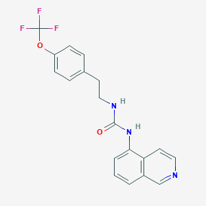 molecular formula C19H16F3N3O2 B12597788 1-Isoquinolin-5-yl-3-[2-[4-(trifluoromethoxy)phenyl]ethyl]urea CAS No. 648420-30-8