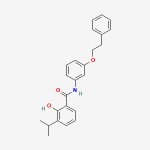 molecular formula C24H25NO3 B12597797 2-Hydroxy-3-isopropyl-N-[3-(2-phenylethoxy)phenyl]benzamide CAS No. 648924-54-3