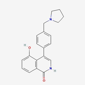 5-hydroxy-4-[4-(pyrrolidin-1-ylmethyl)phenyl]-2H-isoquinolin-1-one