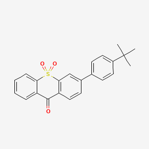 molecular formula C23H20O3S B12597866 9H-Thioxanthen-9-one, 3-[4-(1,1-dimethylethyl)phenyl]-, 10,10-dioxide CAS No. 890045-43-9