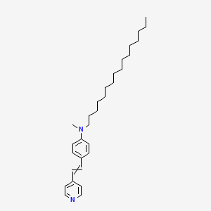 N-Hexadecyl-N-methyl-4-[2-(pyridin-4-yl)ethenyl]aniline