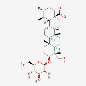 molecular formula C36H58O9 B1259790 3-O-(beta-D-Glucopyranosyl)-23-hydroxyursolic acid 
