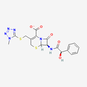 molecular formula C18H17N6O5S2- B1259794 Cefamandole(1-) 