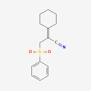 molecular formula C15H17NO2S B12597940 3-(Benzenesulfonyl)-2-cyclohexylidenepropanenitrile CAS No. 646066-74-2