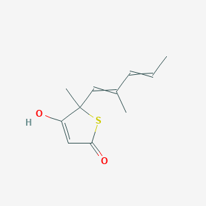 molecular formula C11H14O2S B12597942 5-Hydroxy-2-methyl-2-(2-methylpenta-1,3-dien-1-yl)thiophen-3(2H)-one CAS No. 646517-39-7