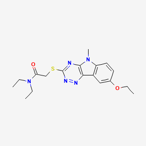 Acetamide,2-[(8-ethoxy-5-methyl-5H-1,2,4-triazino[5,6-B]indol-3-YL)thio]-N,N-diethyl-