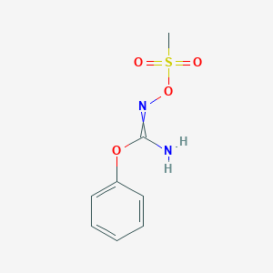 molecular formula C8H10N2O4S B12597965 Phenyl N'-[(methanesulfonyl)oxy]carbamimidate CAS No. 651306-32-0