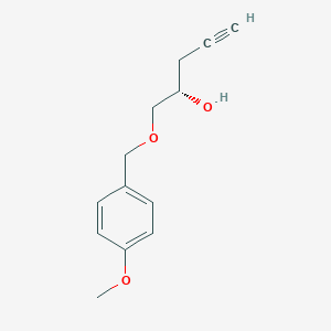 molecular formula C13H16O3 B12597968 (2S)-1-[(4-methoxyphenyl)methoxy]pent-4-yn-2-ol CAS No. 646520-62-9