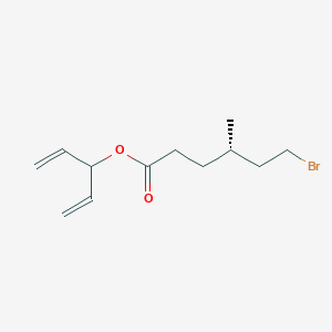 molecular formula C12H19BrO2 B12597980 penta-1,4-dien-3-yl (4S)-6-bromo-4-methylhexanoate CAS No. 643031-39-4