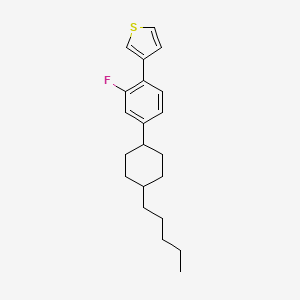 3-[2-Fluoro-4-(4-pentylcyclohexyl)phenyl]thiophene