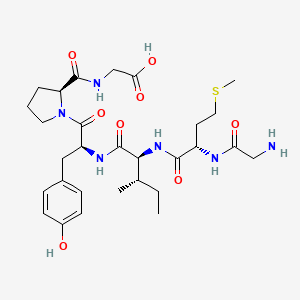 molecular formula C29H44N6O8S B12598030 Glycyl-L-methionyl-L-isoleucyl-L-tyrosyl-L-prolylglycine CAS No. 647838-88-8