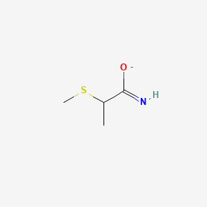 molecular formula C4H8NOS- B1259804 2-Methylsulfanylpropanimidate 