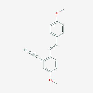 molecular formula C18H16O2 B12598050 2-Ethynyl-4-methoxy-1-[2-(4-methoxyphenyl)ethenyl]benzene CAS No. 648933-62-4