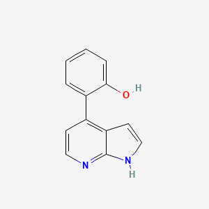 molecular formula C13H10N2O B12598100 6-(1,7-Dihydro-4H-pyrrolo[2,3-b]pyridin-4-ylidene)cyclohexa-2,4-dien-1-one CAS No. 916174-48-6