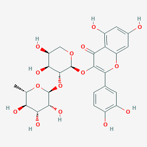 quercetin 3-O-alpha-L-rhamnopyranosyl-(1->2)-alpha-L-arabinopyranoside