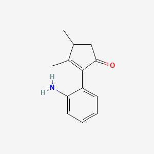 2-(2-Aminophenyl)-3,4-dimethylcyclopent-2-en-1-one