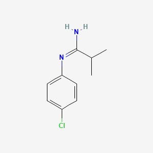 molecular formula C10H13ClN2 B12598138 (1E)-N'-(4-Chlorophenyl)-2-methylpropanimidamide CAS No. 643739-37-1