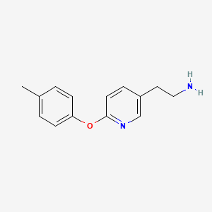 2-[6-(4-Methylphenoxy)pyridin-3-yl]ethan-1-amine