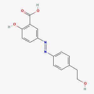 3-{2-[4-(2-Hydroxyethyl)phenyl]hydrazinylidene}-6-oxocyclohexa-1,4-diene-1-carboxylic acid