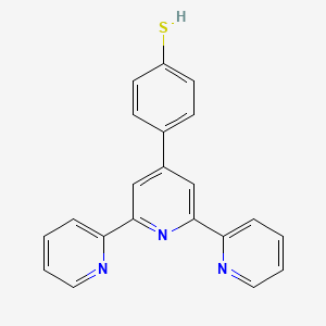 molecular formula C21H15N3S B12598190 4-(2,6-Dipyridin-2-ylpyridin-4-yl)benzenethiol CAS No. 636594-64-4