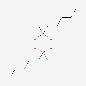 molecular formula C16H32O4 B12598251 3,6-Diethyl-3,6-dipentyl-1,2,4,5-tetroxane CAS No. 914917-06-9