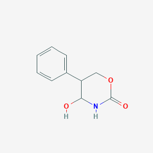 molecular formula C10H11NO3 B1259827 4-Hydroxy-5-phenyltetrahydro-1,3-oxazin-2-one CAS No. 183961-08-2
