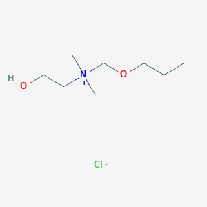 molecular formula C8H20ClNO2 B12598275 2-Hydroxy-N,N-dimethyl-N-(propoxymethyl)ethan-1-aminium chloride CAS No. 646068-98-6