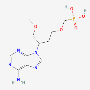 molecular formula C11H18N5O5P B12598285 Phosphonic acid, [[3-(6-amino-9H-purin-9-yl)-4-methoxybutoxy]methyl]- CAS No. 643028-95-9