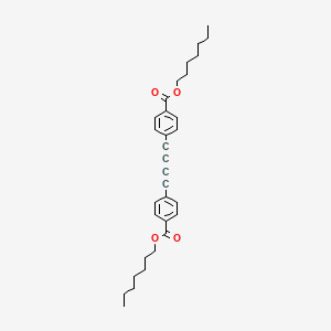 molecular formula C32H38O4 B12598323 1,4-Bis[4-(heptyloxycarbonyl)phenyl]-1,3-butadiyne CAS No. 874978-87-7