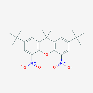 molecular formula C23H28N2O5 B12598325 2,7-DI-Tert-butyl-9,9-dimethyl-4,5-dinitro-9H-xanthene CAS No. 607374-47-0