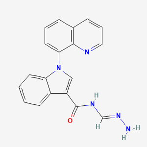 N-[(E)-hydrazinylidenemethyl]-1-quinolin-8-ylindole-3-carboxamide