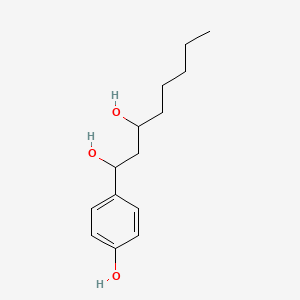 molecular formula C14H22O3 B12598347 1-(4-Hydroxyphenyl)octane-1,3-diol CAS No. 915316-42-6