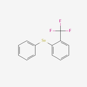 molecular formula C13H9F3Se B12598362 Benzene, 1-(phenylseleno)-2-(trifluoromethyl)- CAS No. 622839-17-2