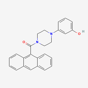 molecular formula C25H22N2O2 B12598368 Piperazine, 1-(9-anthracenylcarbonyl)-4-(3-hydroxyphenyl)- CAS No. 647854-34-0