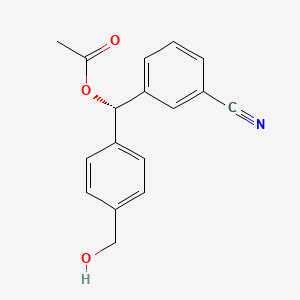 molecular formula C17H15NO3 B12598371 (S)-(3-Cyanophenyl)[4-(hydroxymethyl)phenyl]methyl acetate CAS No. 889118-11-0