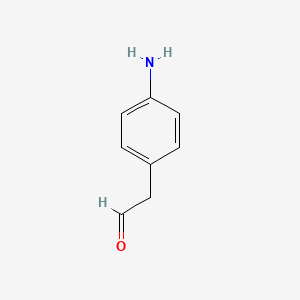 molecular formula C8H9NO B1259842 2-(4-氨基苯基)乙醛 CAS No. 204838-36-8