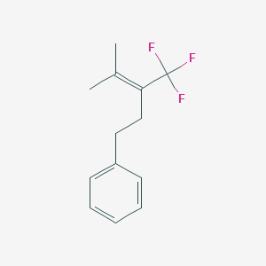 molecular formula C13H15F3 B12598425 [4-Methyl-3-(trifluoromethyl)pent-3-en-1-yl]benzene CAS No. 649756-56-9