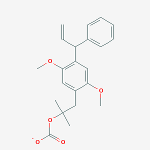 molecular formula C22H25O5- B12598452 1-[2,5-Dimethoxy-4-(1-phenylprop-2-en-1-yl)phenyl]-2-methylpropan-2-yl carbonate CAS No. 643746-54-7