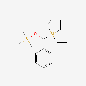 molecular formula C16H30OSi2 B12598463 Triethyl{phenyl[(trimethylsilyl)oxy]methyl}silane CAS No. 648428-52-8