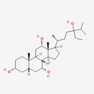 molecular formula C29H52O4 B1259847 24-Ethylcholestane-3,7,12,24-tetrol CAS No. 93522-97-5